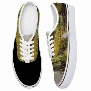 Men Sunset Pond With Sun Reflection Landscape Low Top Shoes (Foam)