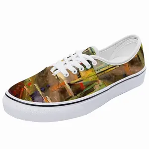 Men Glass Still Life Avant-Garde Low Top Shoes (Foam)