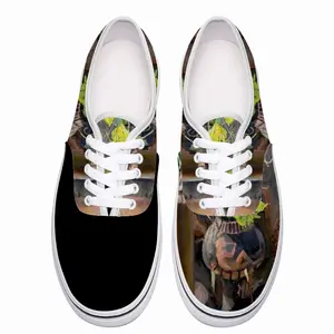 Men Sunny Ceramic Tableware And Leaves Still Life Low Top Shoes (Foam)