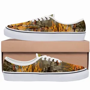 Men Fire Cooking Still Life Impressionism Low Top Shoes (Foam)