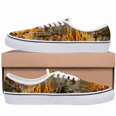 Men Fire Cooking Still Life Impressionism Low Top Shoes (Foam)