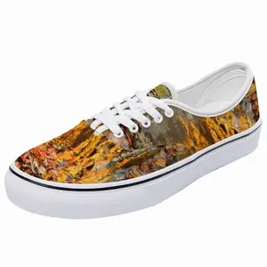 Men Fire Cooking Still Life Impressionism Low Top Shoes (Foam)