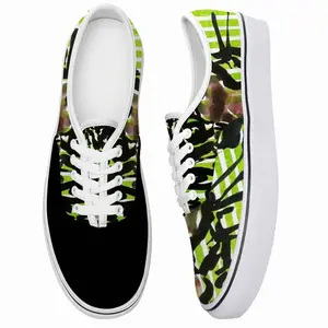 Men Horse On A Green Line Low Top Shoes (Foam)