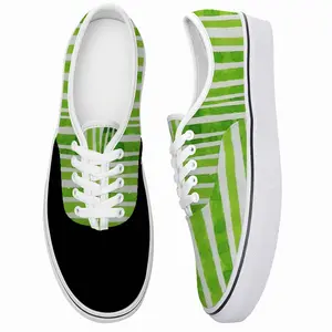 Men Green Lines Low Top Shoes (Foam)