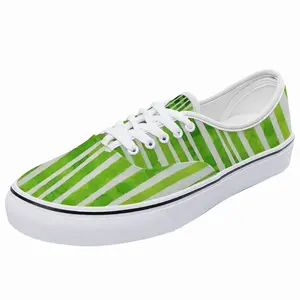 Men Green Lines Low Top Shoes (Foam)