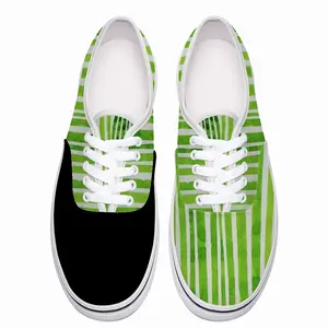 Men Green Lines Low Top Shoes (Foam)