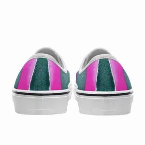 Men Watercolor Pink Blue Extra Large Low Top Shoes (Foam)