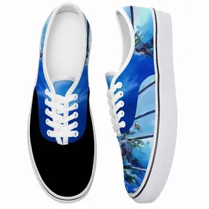 Men Miami Palms - Summer Blue Sky Sea Low Top Shoes (Foam)