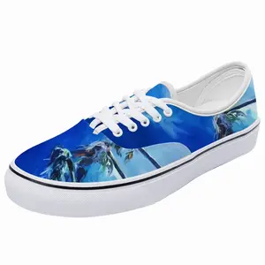 Men Miami Palms - Summer Blue Sky Sea Low Top Shoes (Foam)