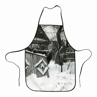 Old Yard In Winter Composite Cloth Apron