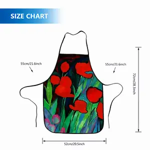 Red Tulips Composite Cloth Apron