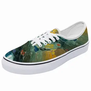 Men Bouquet Orange And Blue Low Top Shoes (Foam)