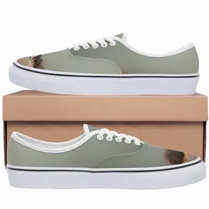 Men Green Lagoon With One Boat Low Top Shoes (Foam)