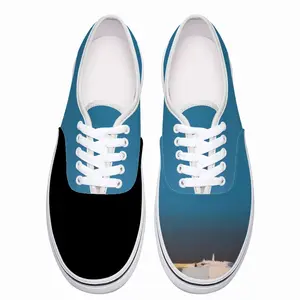 Men One Small Boat With Deep Blue Sky Low Top Shoes (Foam)