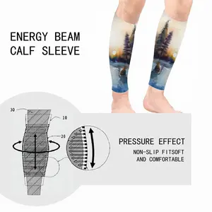 Sunset In The Winter Forest Calf Sleeves