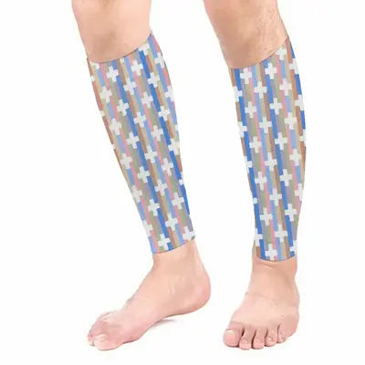 White Crosses Calf Sleeves