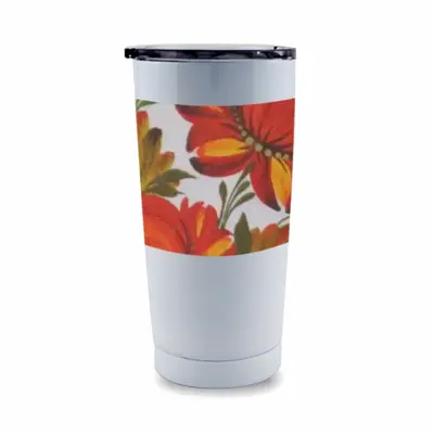 Orange Flower Vehicle Heat Preservation Cup