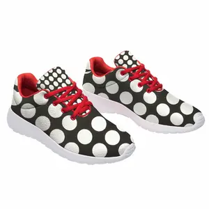 Men White Circles On Black New London Shoes