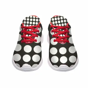 Men White Circles On Black New London Shoes