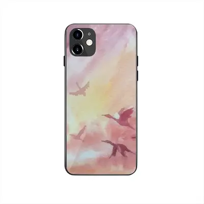 Cranes iPhone 12 Phone Case (Tempered Film)