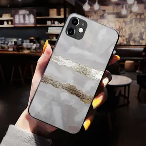 Gold Waves iPhone 12 Phone Case (Tempered Film)