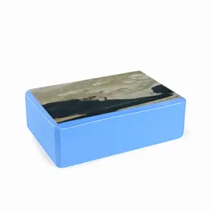 Black And Gold Wave Yoga Brick