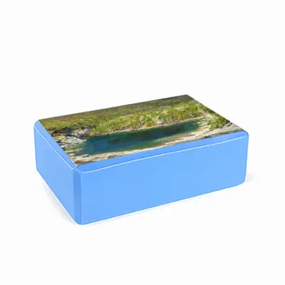 Landscape Mountain Lake Signed Yoga Brick