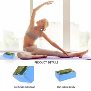 Landscape Mountain Lake Signed Yoga Brick