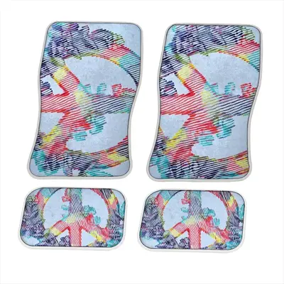 Peace Love Flower Memory Car Foot Mats