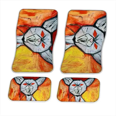 Super Angry Cat Car Foot Mats