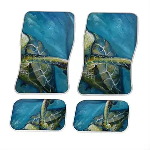 Caribbean Turtle 4 Car Foot Mats