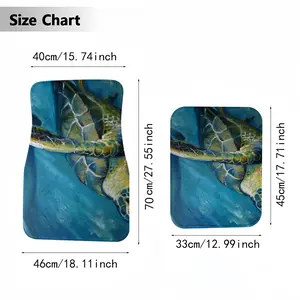 Caribbean Turtle 4 Car Foot Mats