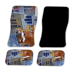 Santorini Houses In Oia Car Foot Mats