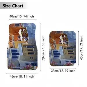 Santorini Houses In Oia Car Foot Mats