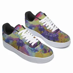 Men Blue And Violet Low Top Shoes