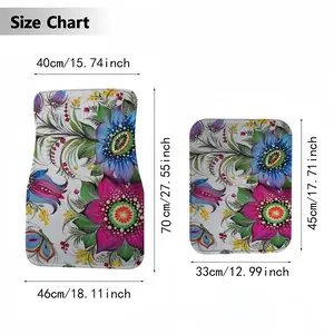 Flowers And Butterflies Car Foot Mats