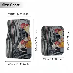 Roosters And Gt3 Car Foot Mats