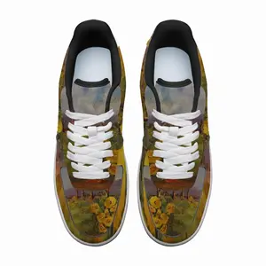 Men Yellow Fence Flowers Low Top Shoes