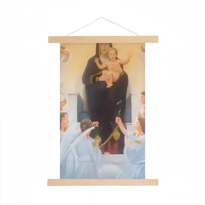 Maria With Angels Hang Adornment Painting (Multi-Size)