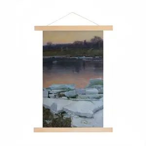 Ice Drift Twilight Hang Adornment Painting (Multi-Size)