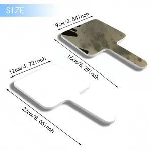 Silver Series Snail Square Handle Mirror