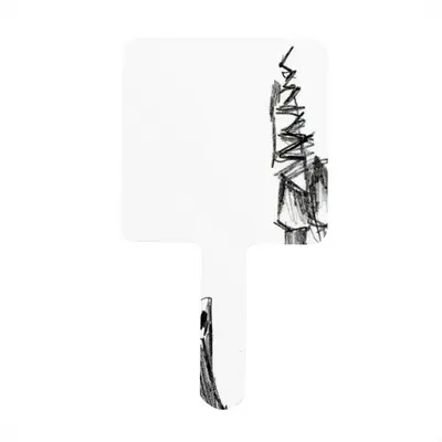 Angst Fear Square Handle Mirror