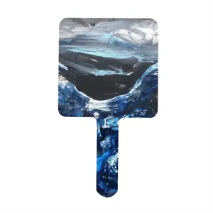 Rain Storm Square Handle Mirror