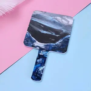 Rain Storm Square Handle Mirror