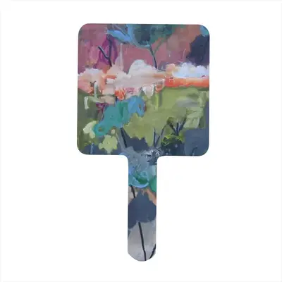 Flowers In The Fall Square Handle Mirror