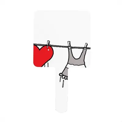 Drying Love Square Handle Mirror