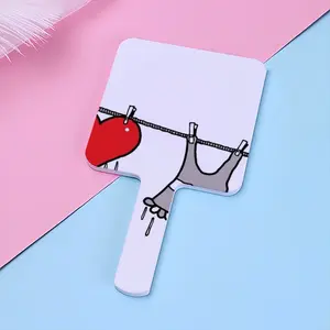 Drying Love Square Handle Mirror