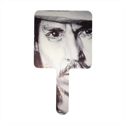 Johnny Depp Portrait Square Handle Mirror