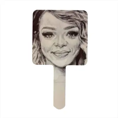 Rihanna Portrait Square Handle Mirror