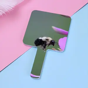 Bee Full Of Pollen Square Handle Mirror